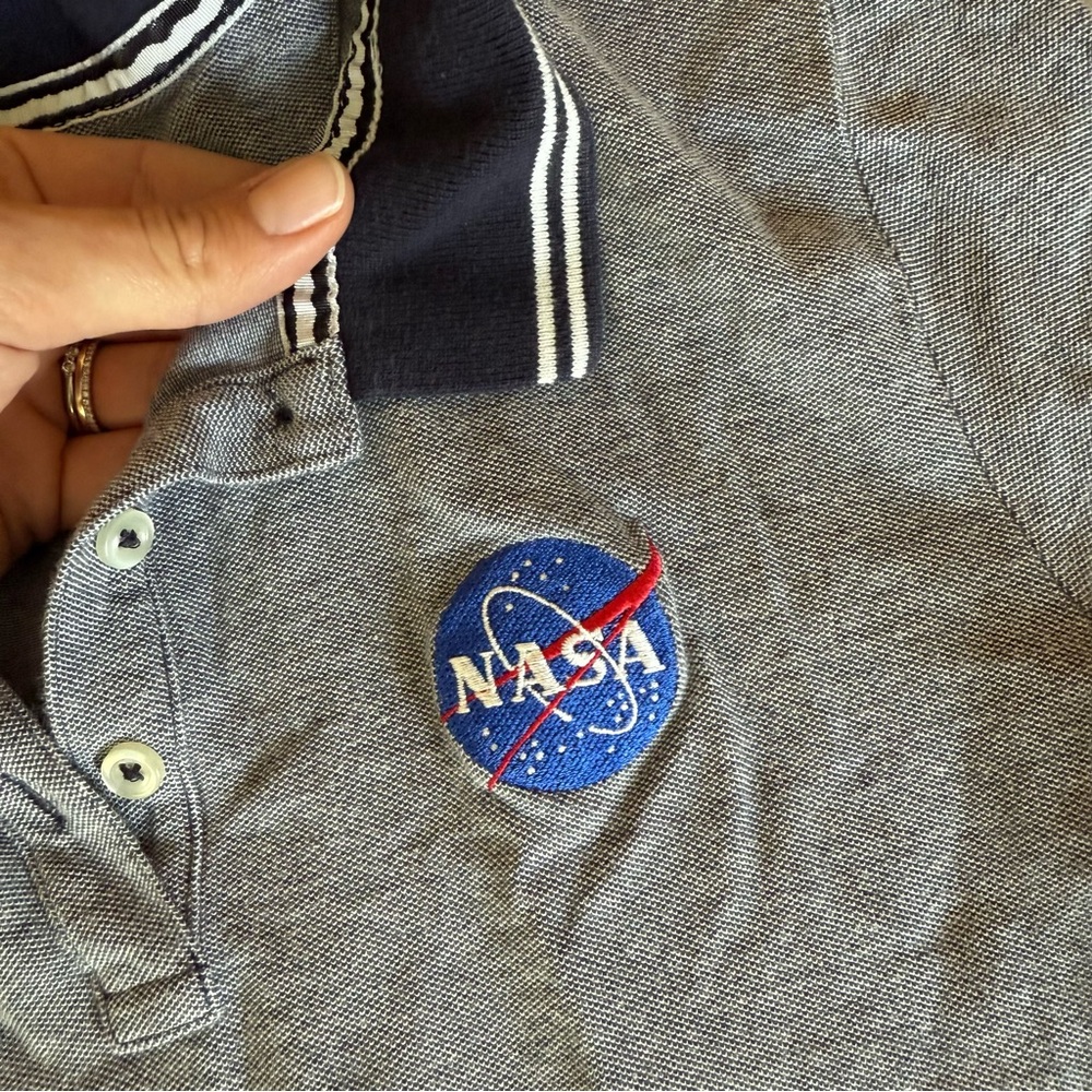 Lands’ End NASA Women’s Gray Polo Shirt Size Medium